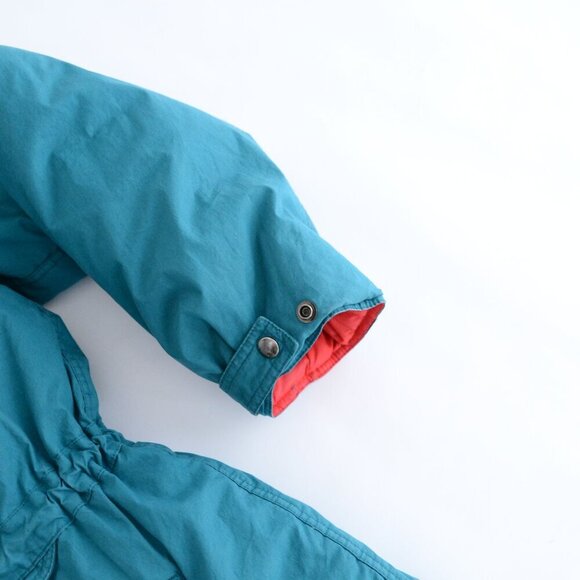 VTG Northern Spirit Green Red 70% Down 30% Feathers Puffer Zip Up Winter Jacket - Picture 9 of 12